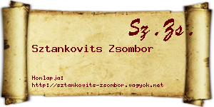 Sztankovits Zsombor névjegykártya