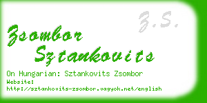 zsombor sztankovits business card